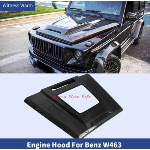 High Quality Carbon Fiber /FRP Engine Hood Transparent Bonnets Cover For Mercedes-Benz G class W463 G500 G55 G63 Car Body Kit