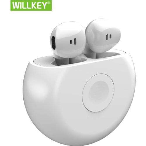 Willkey New Bluetooth 5.0 Earphone Headphones TWS Touch Control Stereo Sport Wireless Noise-Reduction Earbuds Headset for phones