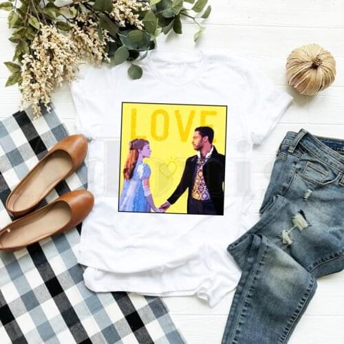 Bridgerton Daphne And Simon Graphic Tv Series Short Sleeve Female Tops Tees Harajuku Vogue VintageT Shirts Womens T-shirt