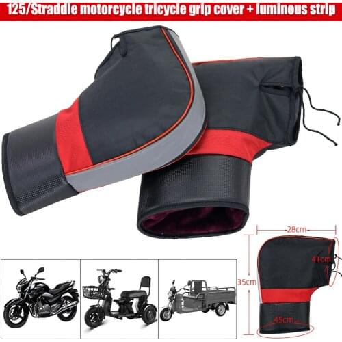 Motorcycle Handlebar Winter Thick Warm Thermal Cover Gloves Rainproof Riding Gloves for Motorcycles, Scooters and Snowmobiles