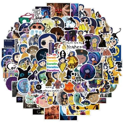 100pcs Cartoon Movie Ghost Mother Graffiti Stickers PVC Creative Computer Notebook Waterproof Decoration Stickers