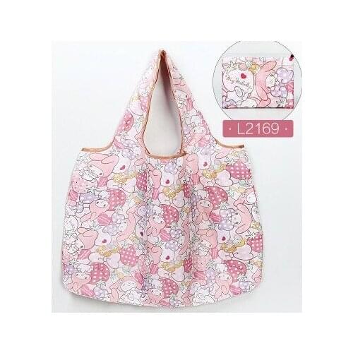 20pcs/lot 10 models large cartoon foldable Shopping Bag Eco-friendly Folding Reusable Portable Shoulder Handbag for Grocery Bags