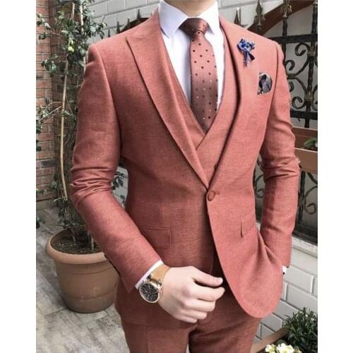 2021 Classy Wedding Tuxedos Suits Slim Fit Bridegroom For Men 3 Pieces Groomsmen Suit Formal Business Outfits Party Jacketman