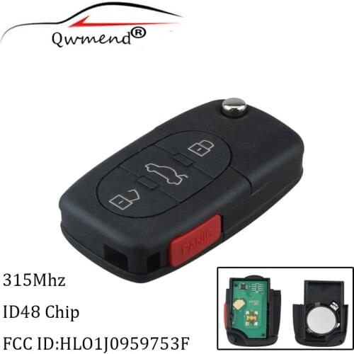 3+1 Buttons Remote key For VW Volkswagen Beetle Golf 1988 1999 2000 2001 For Volkswagen HLO1J0959753F 753F 315Mhz Original key