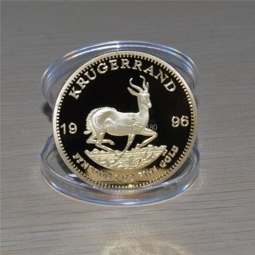 40*3mm No copy Krugerrand 1996 coin,free shipping 20pcs/lot 1OZ FINE GOLD-Plating South Africa Gold Coin