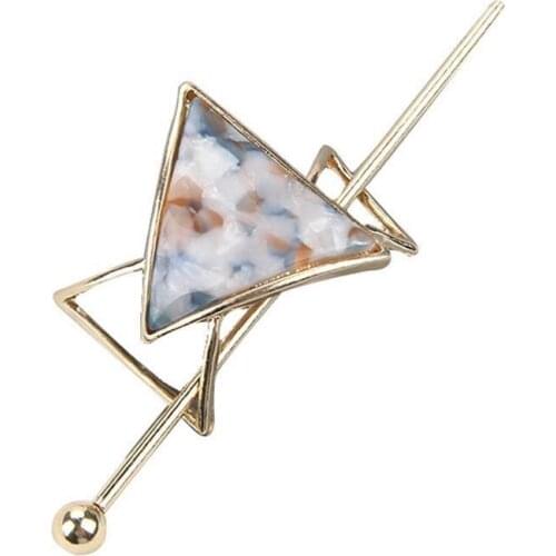 Geometric Hairpin Jewelry Japanese Hair Accessories Simple Retro Lady Hairpin Geometric Shape Alloy Hairpin
