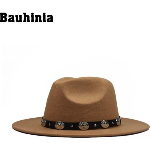 Bauhinia 2020 Autumn Winter Women Men Fedora Hat Classic Jazz Church Godfather Sombrero Caps