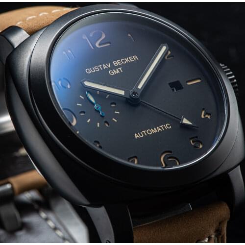 Business Men Skeleton Automatic Mechanical Watch Seagull TY2809 Movement Pilots Mens Hollow Wristwatches Sport Luminous Clock