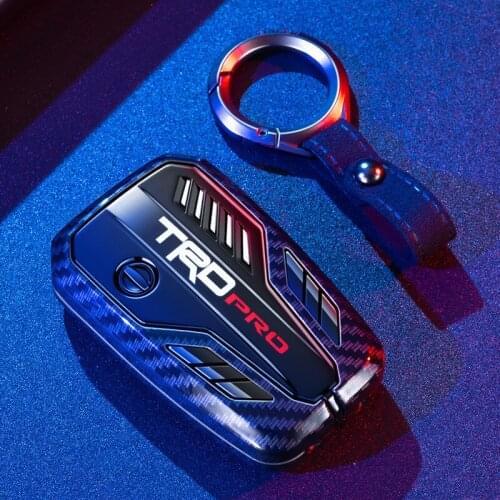 Zinc Alloy Key Case Remote Cover for Toyota Highlander Rav4 CHR Camry Corolla Prius Prado Keychain Holder Car Accessories 2021