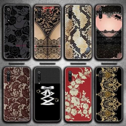 TOPCASHOP Love Lace Flower Phone Case for Xiaomi Mi Note 10 Lite Mi 9T Pro xiaomi 10 10 CC9 Pro