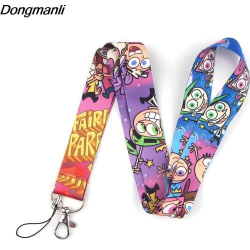 DZ501 Anime Key lanyard Car KeyChain ID Card Pass Gym Mobile Phone Badge Kids KeyRing Holder Jewelry