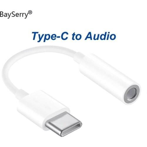 BaySerry Type c to 3.5mm Headphone jack AUX USB C Cable Audio Adapter For Samsung S21 S20 Xiaomi Mi 11 10 Oneplus 7T pro Huawei