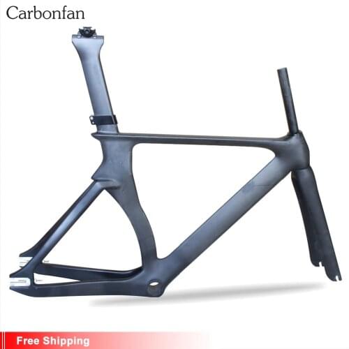 Carbonfan Aero Track bike Carbon frame t700Carbon road frame Fixed Gear Carbon Track Frame with fork seatpost 48.5/52/54/57cm
