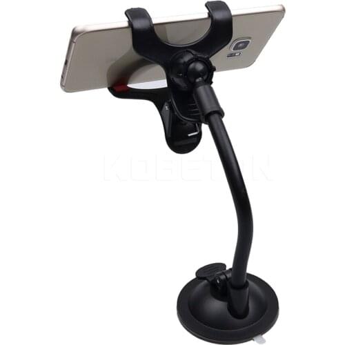 Kebidumei Windshield mobile Cell phone Car Mount Bracket Holder 360 Degree Rotation with Suction Cup