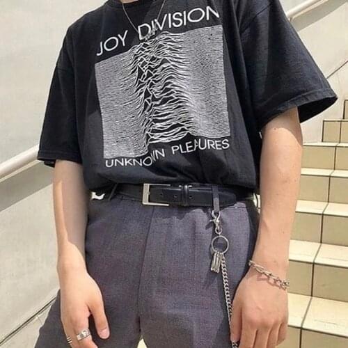 Joy Division Unknown Pleasures Tee Classic Cotton Men Short Sleeve Top Parody Vinyl Record Retro Funny T-Shirt