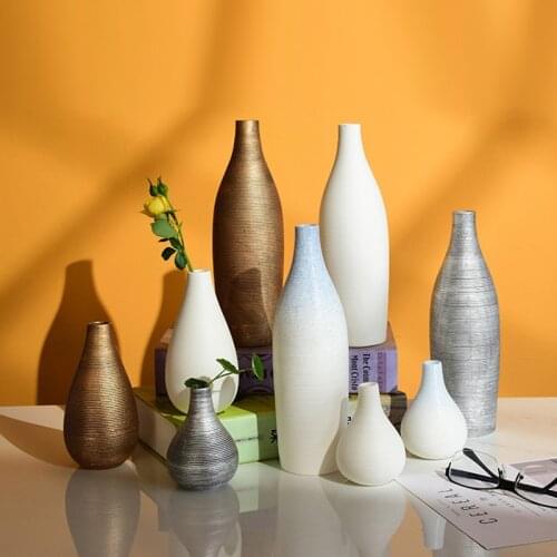 Classic Ceramic Vases Small Size Flower Arrangement Decor Home Living Room Decoration Modern Nordic Style Living Room Flower Pot