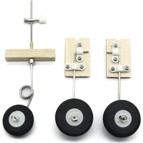 Metal Landing Gear Kit with Wheels Accessory for SU27 Aircraft KT Board Model Fixed-wing Drone DIY RC Repair Spare