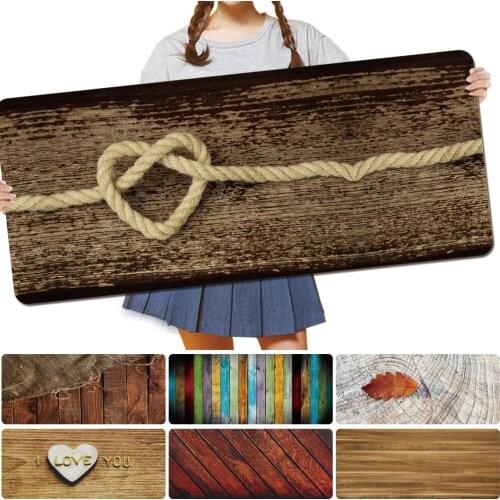 Computer Mouse Pad Gaming MousePad Large 800x300 600x300 Wood Pattern Series Mouse Pad Gamer Keyboard Desk Mat