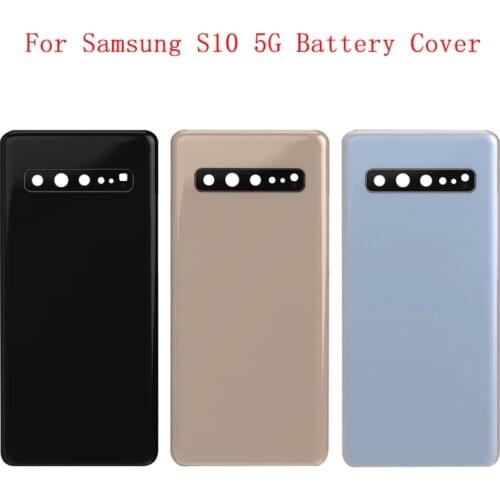 Battery Case Cover Rear Door Housing Back Case For Samsung S10 5G G977 Battery Cover Camera Frame Lens with Logo