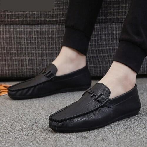 Loafers Leather Shoes Men Black Mens Shoes Casual Luxury Shoes Men Fashion Sepatu Slip On Pria Erkek Ayakkabi Buty Meskie Scarpe