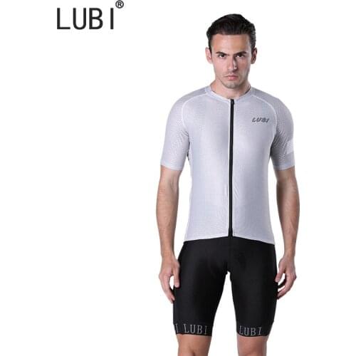 LUBI High Quality Pro Cycling Set Jersey Short Sleeves Bib Kits Clothes Bicycle MTB Bike Breathable Sponge Pad For Long Ride
