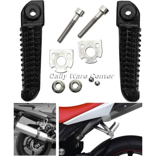 1Pair Motorcycle Aluminum Foot Pegs Rear Footrest Foot Rest for Yamaha YZF R1 1998-2014 YZF R6 1999-2012 YZF R6S 2003-2008 Black