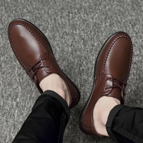 Zapatos Casuales Para Hombre Men Black Casual Shoes Leisure Sports Mens Leather Flat Mens