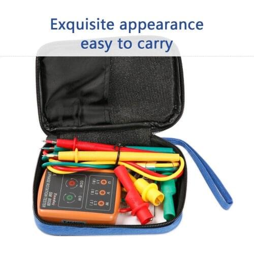 New 3 Phase Sequence Presence Rotation Tester Indicator Detector Meter with LED and Buzzer 60V~600V 3 Phase AC