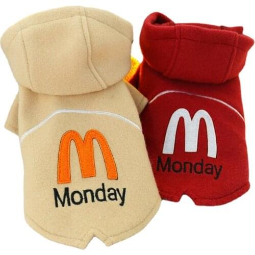 Pet Dog Cat Clothes New Warm Sweater Hoodies for Autumn and Winter, Monday Woolen Tuxedo Jacket Teddy Bichon Puppies Clothes