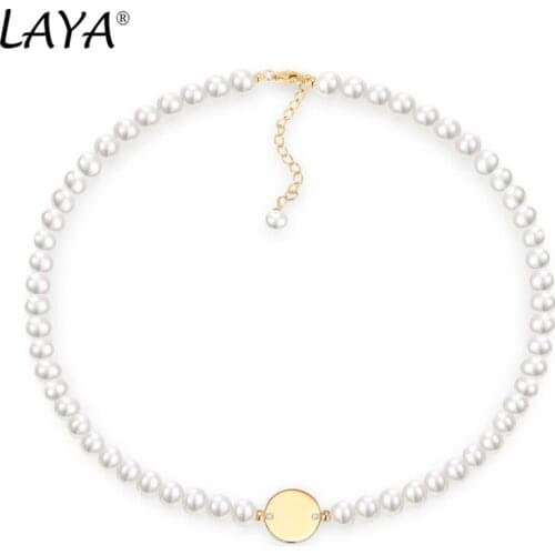 Laya Natural Baroque Pearl Necklace For Women 925 Sterling Silver Fashion Elegant High Quality Fine Jewelry 2021 Trend