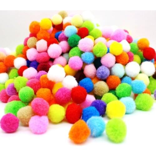Plush Ball Pompom 10mm 15mm 20mm 25mm 30mm pom poms DIY Wedding Home Decoration Garment Sewing on Cloth Kids Toys Accessories