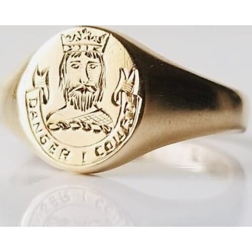 Simple Men King Ring Gold Plated Birthday Party Female Male Accessories Versatile Fashion Jewelry Finger Rings