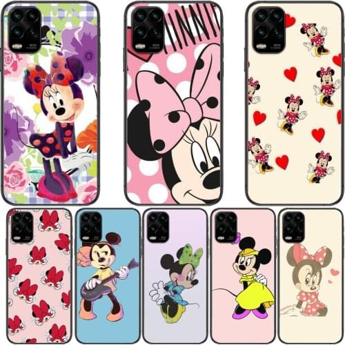 Case Mickey Minnie Mouse cartoon Phone Case For XiaoMi Redmi Note 11 10 9S 8 7 6 5 A Pro T Y1 Anime Black Cover Silicone Back Pr