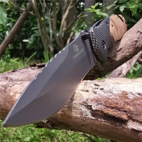 Folding 8Cr13 Steel Combat Knife Tactical Knives Wood Handle Pocket Tools for Hunting Camping Survival Outdoor Everyday Carry