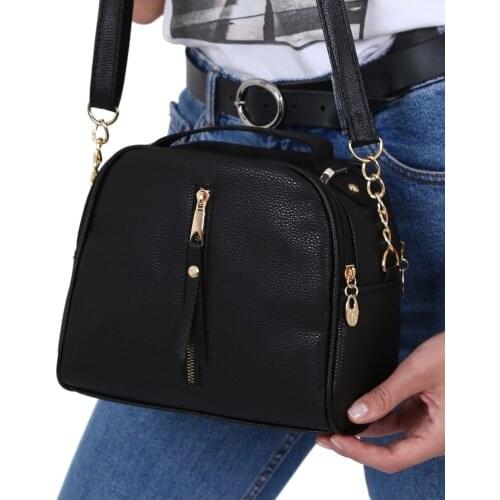 Black Women 'S Shoulder Bag fashion hand sleeve length adjustable multi-eyed bag winter fashion compartment bags trend 2020