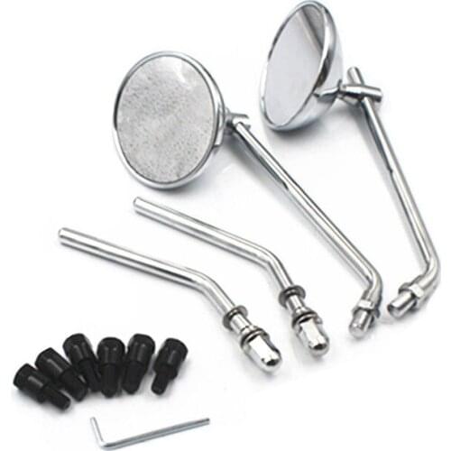 Universal Retro Round 8mm 10mm Side Rearview Mirrors Motorcycle Dual Sport bike Cruiser Bobber Chopper Touring Street bike