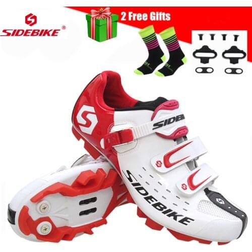 SIDEBIKE Mountain bike shoes men Sapatilha Ciclismo Mtb SPD Pedals white outdoor cycling sneakers women self-locking sport shoes
