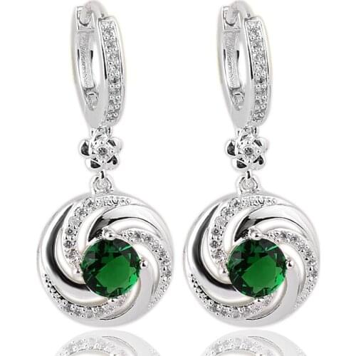 Lady Sterling 925 Silver Huggie Earrings with 5mm Cubic Zirconia Jewelry E084