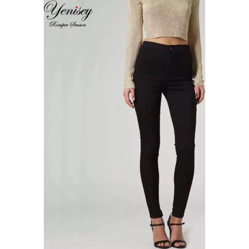 Women`s Style New Fashion High Waist Denim Jean Pants Skinny Slim Jeans For Women