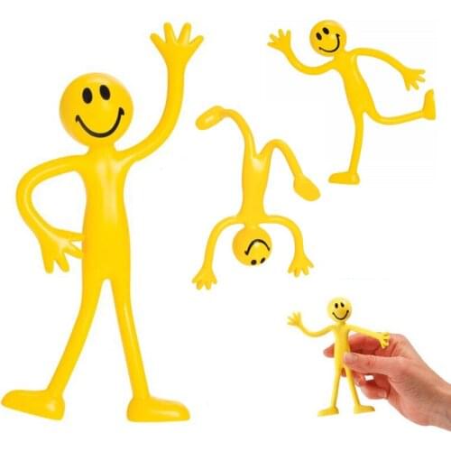 1Pc Random Funny Kids Iron Wire Toy Mini Dance Robot Wind Up Toys For Children Educational Toys Smiley Expression Yellow Villain
