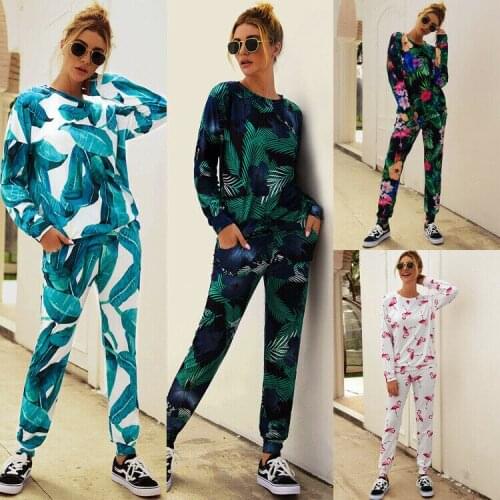 2PCS Womens Summer Tracksuits Set Lounge Wear Ladies Tops Suit Pants Loungewear