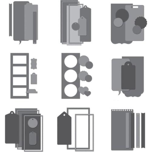 2021 AliliArts Metal Cutting Dies 10pc slim frame circle diy Scrapbooking Photo Album Decorative Embossing PaperCard Crafts Die