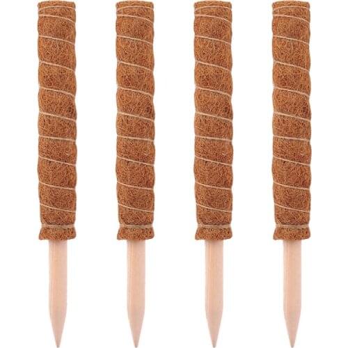 4 Pcs Gardening Supplies Green Dill Potted Plant Climbing Pole Coconut Palm Stick Flower Stand Climbing Stick