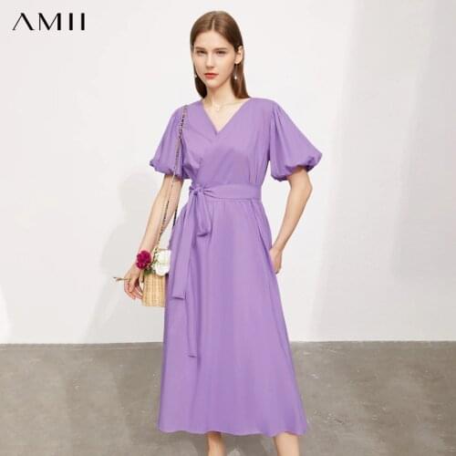 Amii Summer Dresses With Sleeves