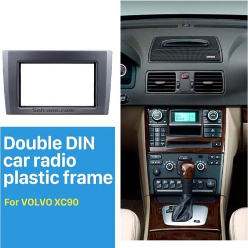 Seicane Double Din Car Radio Fascia for Volvo XC90 DVD Panel Trim Dash Audio Fitting Adaptor Auto Stereo Radio Installation