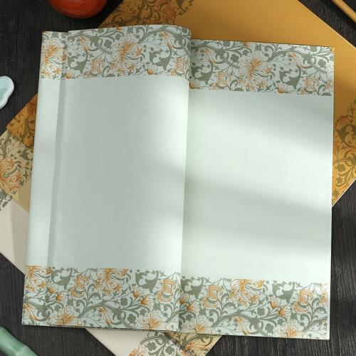 Batik Calligraphy Paper Half Ripe Xuan Paper Exquisite pattern Chinese Calligraphy Paper 10sheets Landscape Pattern Xuan Zhi