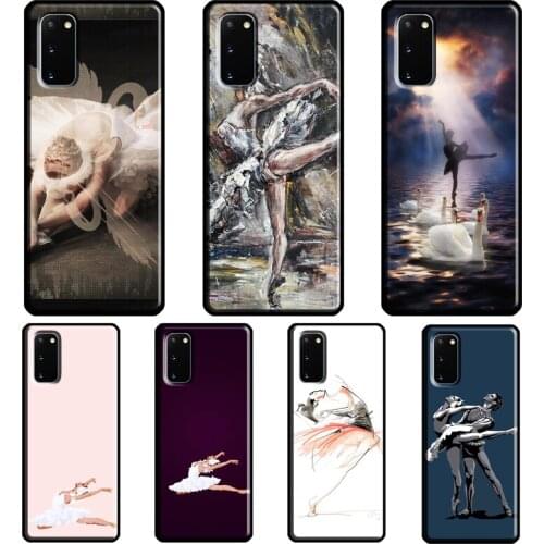 Swan Dance Ballet Case For Samsung Galaxy S21 Ultra S20 FE Note 20 Ultra Note 9 10 S8 S9 S10 Plus S10e Cover
