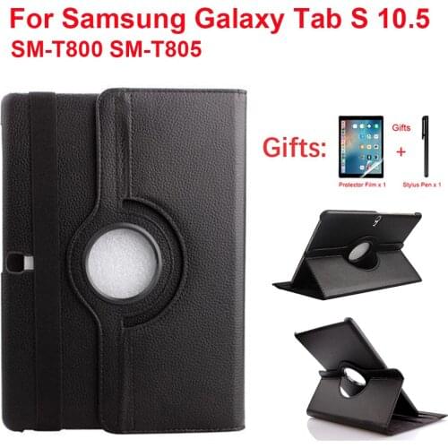 360 Degree Rotating Case For Samsung Galaxy Tab S 10.5 SM-T800 T805 Tablet PU Leather Cover Stand for Samsung Galaxy Tab S 10.5"