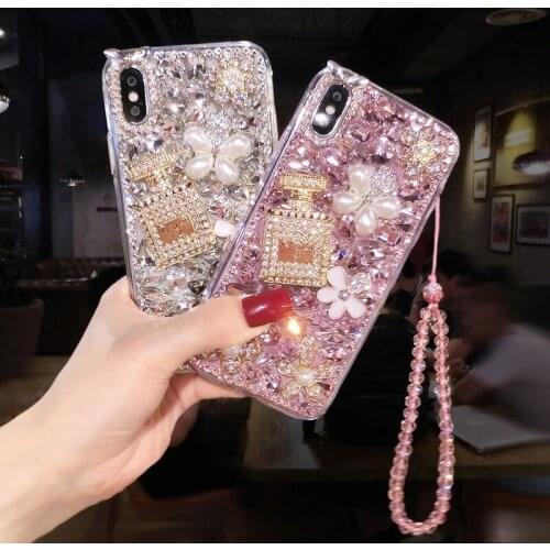 For Samsung S21 S20 S6 S7 S8 S9 S10 PLUS Lite Note 5 8 9 10 20 Case Luxury Bling Rhinestone Diamond Crystal Cover