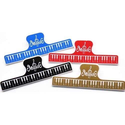 1pc 15cm/5.9in ABS Music Sheet Clip Book Holder Music Score Fixed Clips For Guitar Violin Piano Player Office Supplies